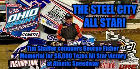 Tim Shaffer won the Ohio Speedweek stop at Atomic Thursday (Paul Arch Photo) (Video Highlights from FloRacing.com)