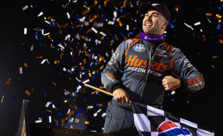 David Gravel won the WoO stop at Sharon Saturday (Trent Gower Photo) (Video Highlights from DirtVision.com)