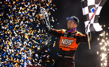 Sheldon Haudenschild claimed the WoO win Friday at Beaver Dam (Trent Gower Photo) (Video Highlights from DirtVision.com)