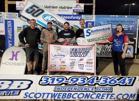 Paul Nienhiser won the Sprint Invaders event in Independence Tuesday