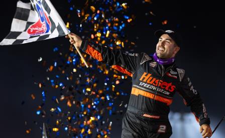 David Gravel won the WoO stop at Weedsport Sunday (Trent Gower Photo) (Video Highlights from DirtVision.com)