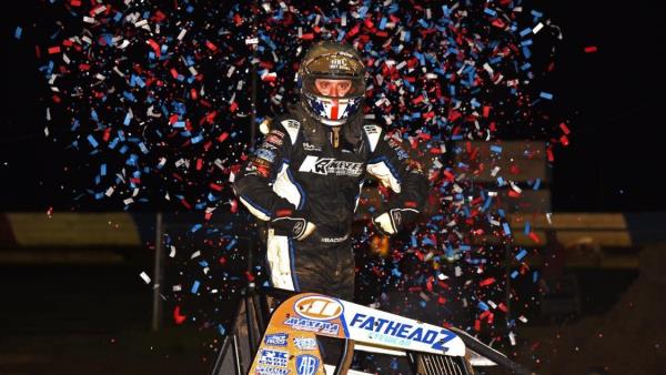 Brady Bacon Conquers Terre Haute, Wins First USAC Indiana Sprint Week Race in Three Years