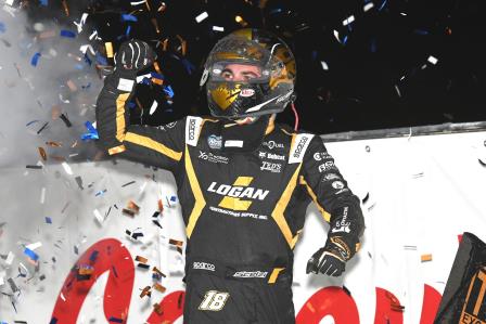 Gio Scelzi won Night #1 of the Knoxville Nationals (Paul Arch Photo) (Video Highlights from DirtVision.com)