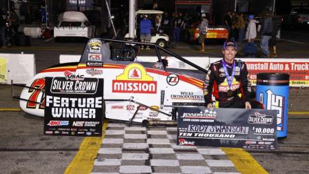 Kody Swanson (Kingsburg, Calif.) captured the victory on Saturday night in the USAC Silver Crown debut at Pennsylvania's Jennerstown Speedway. (Rich Forman Photo) (Video Highlights from FloRacing.com)