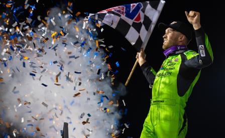 Carson Macedo won the Jackson Nationals opener Friday (Trent Gower Photo) (Video Highlights from DirtVision.com)