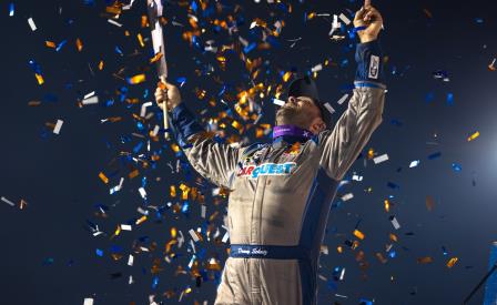 Donny Schatz won the $25,000 Jackson Nationals Saturday (Trent Gower Photo) (Video Highlights from DirtVision.com)