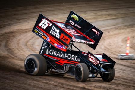 Sam Hafertepe Jr. dominated ASCS action in Dodge City Friday (Emily Schwanke Photo) (Video Highlights from DirtVision.com)