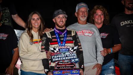 Kevin Thomas Jr. (Cullman, Ala.) captured Friday's victory on night two of Elliott's Custom Trailers & Carts Smackdown XIII at Indiana's Kokomo Speedway. (Indy Racing Images Photo) (Video Highlights from FloRacing.com)