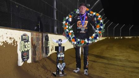 Cannon McIntosh scored a dramatic $20,039 USAC NOS Energy Drink Midget National Championship victory during Sunday's Driven2SaveLives BC39 Presented By Avanti Windows & Doors at The Dirt Track at Indianapolis Motor Speedway. (Rich Forman Photo) (Video Highlights from FloRacing.com)