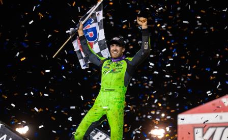 Carson Macedo won the $75,000 Williams Grove National Open on Saturday (Trent Gower Photo) (Video Highlights from DirtVision.com)