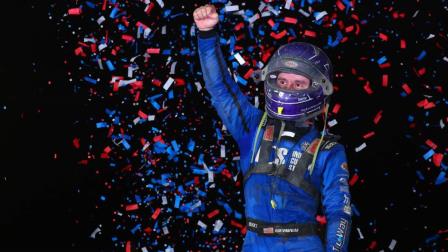 Logan Seavey (Sutter, Calif) captured both his first USAC Silver Crown win of the 2024 season and his first career Sumar Classic victory on Sunday night at Indiana's Terre Haute Action Track. (Josh James Artwork Photo) (Video Highlights from FloRacing.com)