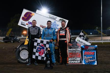 Derek Hagar won the prelim of the World Dirt Track Challenge at the Ditch Friday (ASCS Photo) (Video Highlights from DirtVision.com)