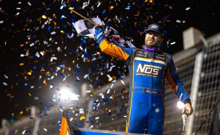 Tyler Courtney won the WoO finale at Charlotte Saturday (Trent Gower Photo) (Video Highlights from DirtVision.com)