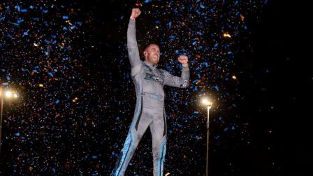 Carson Macedo scored the USAC NOS Energy Drink Midget National Championship feature victory on Wednesday night at Tulare, California's Thunderbowl Raceway. (Rich Forman Photo) (Video Highlights from FloRacing.com)