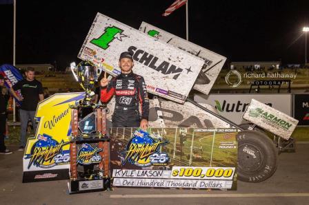 Kyle Larson won the $100,000 High Limit event in Perth Monday (Video Highlights from FloRacing.com)