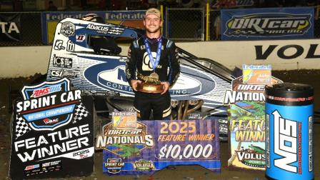 Logan Seavey scored Tuesday's USAC AMSOIL Sprint Car National Championship victory at Florida's Volusia Speedway Park. (Paul Arch Photo) (Video Highlights from FloRacing.com)